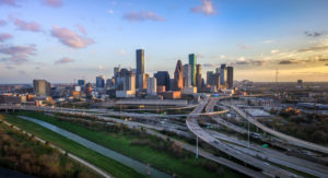 Houston skyline from a distance