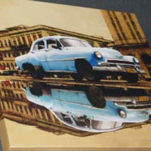 picture of a car printed to a canvas