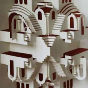 3D model of optical illusion architecture